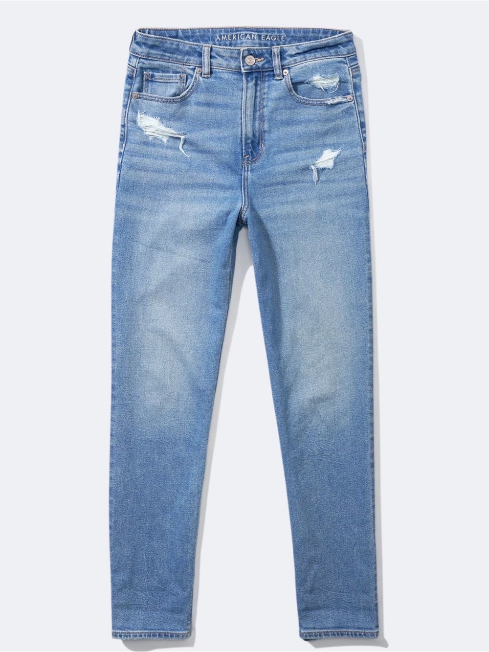 American Eagle Light Blue Mom Straight Jeans
